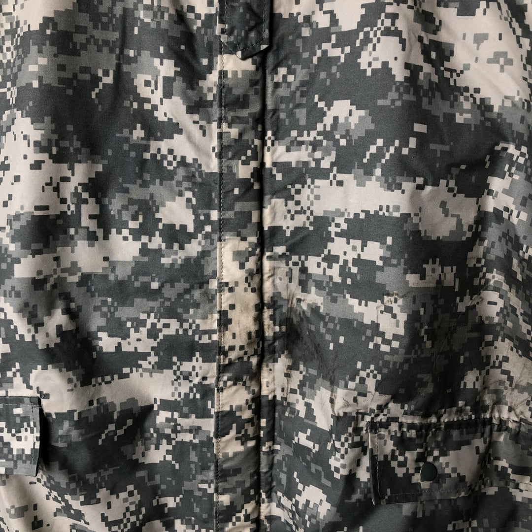 Authentic 2000'S US Military Camouflage Pattern ACU Digital Camo Military Rain Parka, Made in USA, Large, Men's Size L unclear Khaki type Vintage Second Hand
