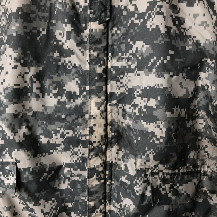 Authentic 2000'S US Military Camouflage Pattern ACU Digital Camo Military Rain Parka, Made in USA, Large, Men's Size L unclear Khaki type Vintage Second Hand