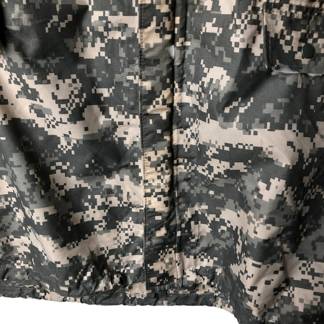Authentic 2000'S US Military Camouflage Pattern ACU Digital Camo Military Rain Parka, Made in USA, Large, Men's Size L unclear Khaki type Vintage Second Hand