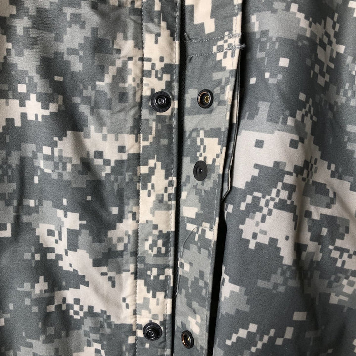 Authentic 2000'S US Military Camouflage Pattern ACU Digital Camo Military Rain Parka, Made in USA, Large, Men's Size L unclear Khaki type Vintage Second Hand