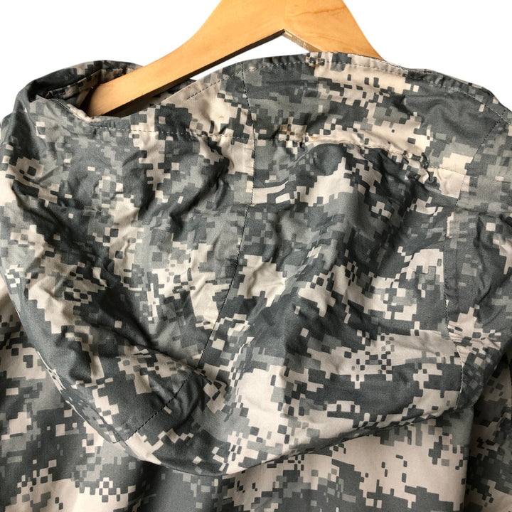 Authentic 2000'S US Military Camouflage Pattern ACU Digital Camo Military Rain Parka, Made in USA, Large, Men's Size L unclear Khaki type Vintage Second Hand