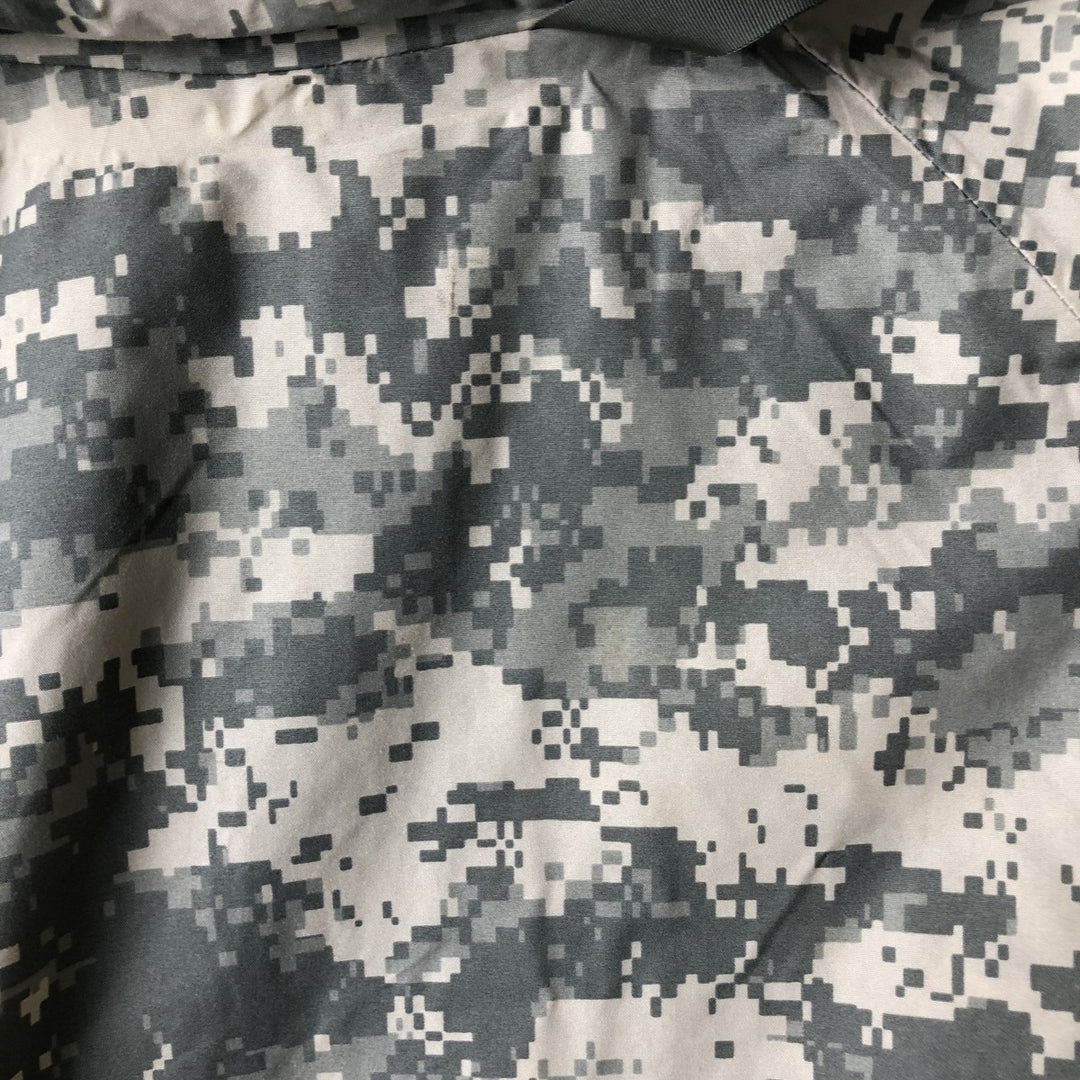 Authentic 2000'S US Military Camouflage Pattern ACU Digital Camo Military Rain Parka, Made in USA, Large, Men's Size L unclear Khaki type Vintage Second Hand