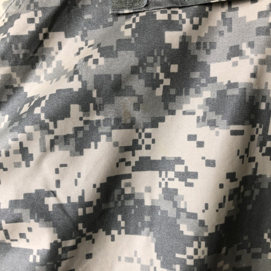Authentic 2000'S US Military Camouflage Pattern ACU Digital Camo Military Rain Parka, Made in USA, Large, Men's Size L unclear Khaki type Vintage Second Hand