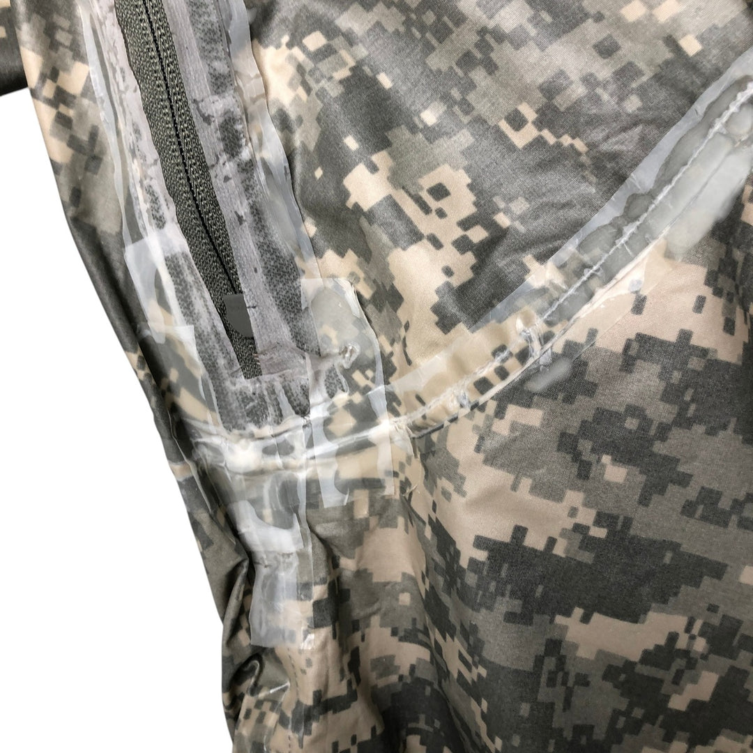 Authentic 2000'S US Military Camouflage Pattern ACU Digital Camo Military Rain Parka, Made in USA, Large, Men's Size L unclear Khaki type Vintage Second Hand