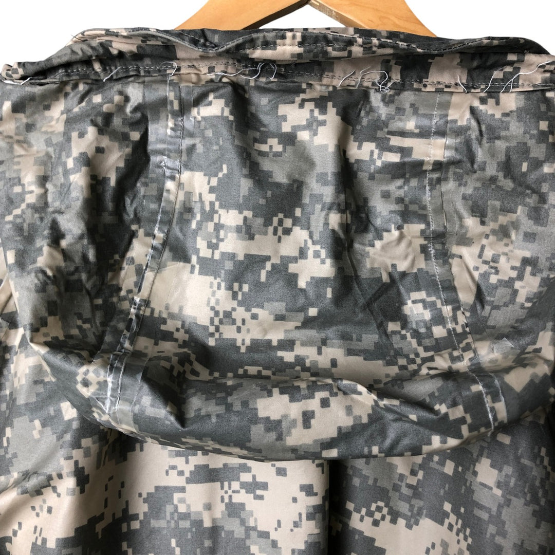 Authentic 2000'S US Military Camouflage Pattern ACU Digital Camo Military Rain Parka, Made in USA, Large, Men's Size L unclear Khaki type Vintage Second Hand