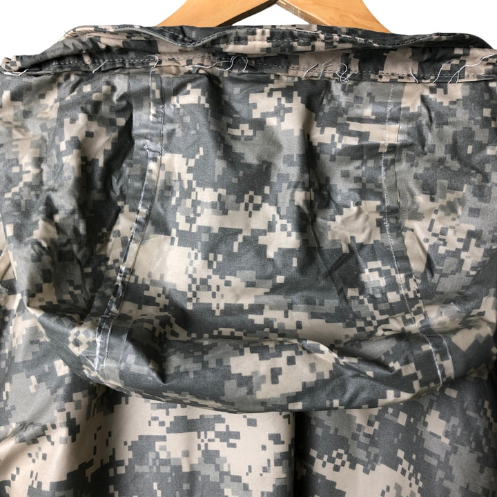 Authentic 2000'S US Military Camouflage Pattern ACU Digital Camo Military Rain Parka, Made in USA, Large, Men's Size L unclear Khaki type Vintage Second Hand