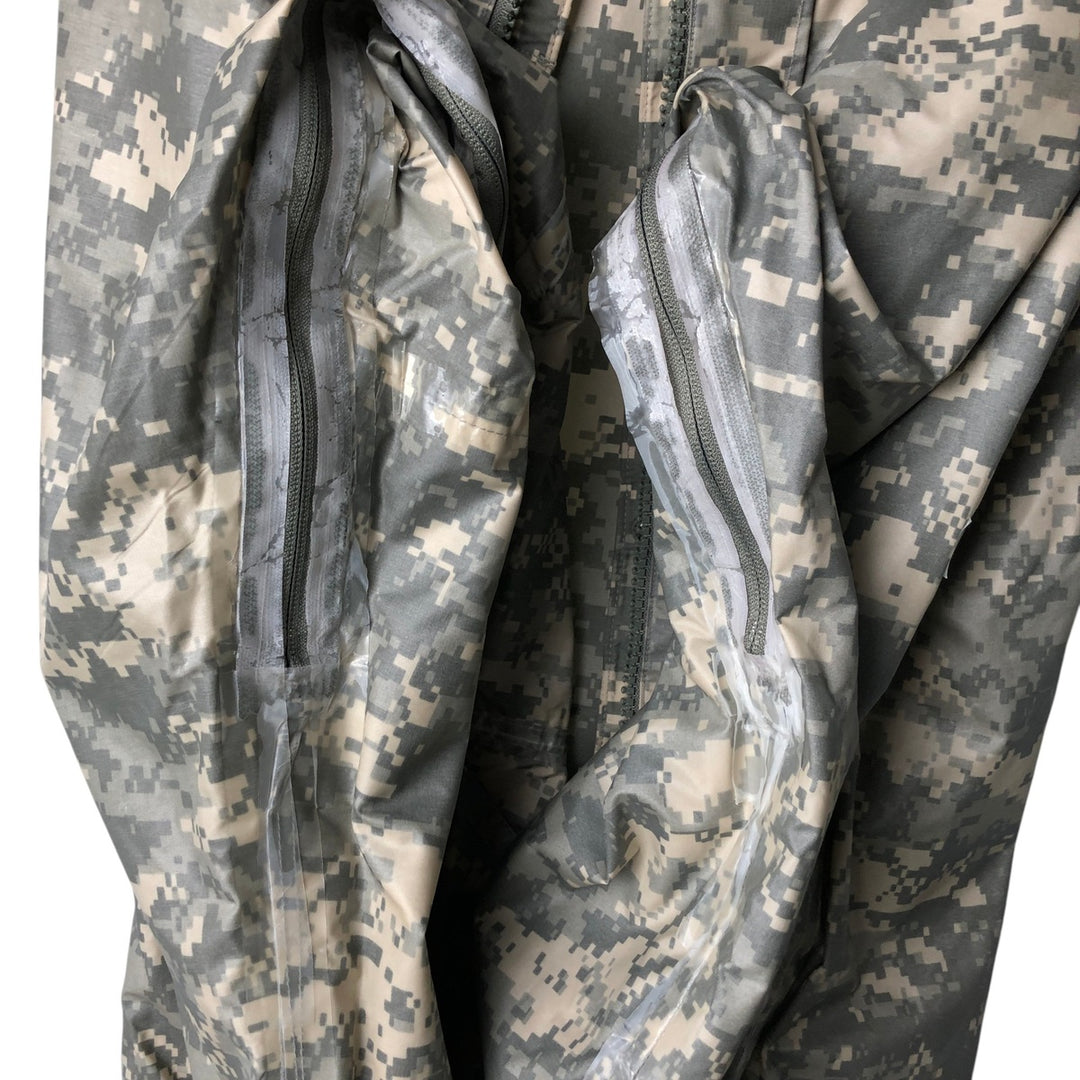 Authentic 2000'S US Military Camouflage Pattern ACU Digital Camo Military Rain Parka, Made in USA, Large, Men's Size L unclear Khaki type Vintage Second Hand