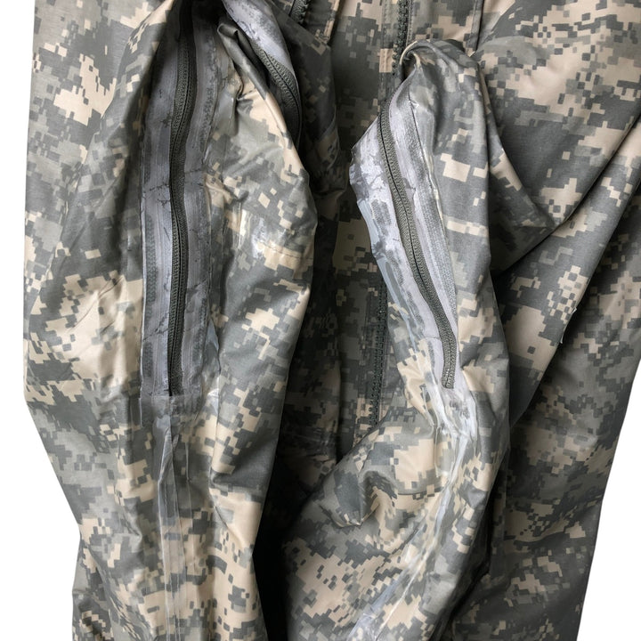 Authentic 2000'S US Military Camouflage Pattern ACU Digital Camo Military Rain Parka, Made in USA, Large, Men's Size L unclear Khaki type Vintage Second Hand