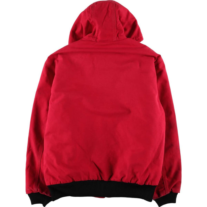 00'S Carhartt Active Jacket Duck Full Zip Parka Men's L size cotton red type Vintage Second Hand