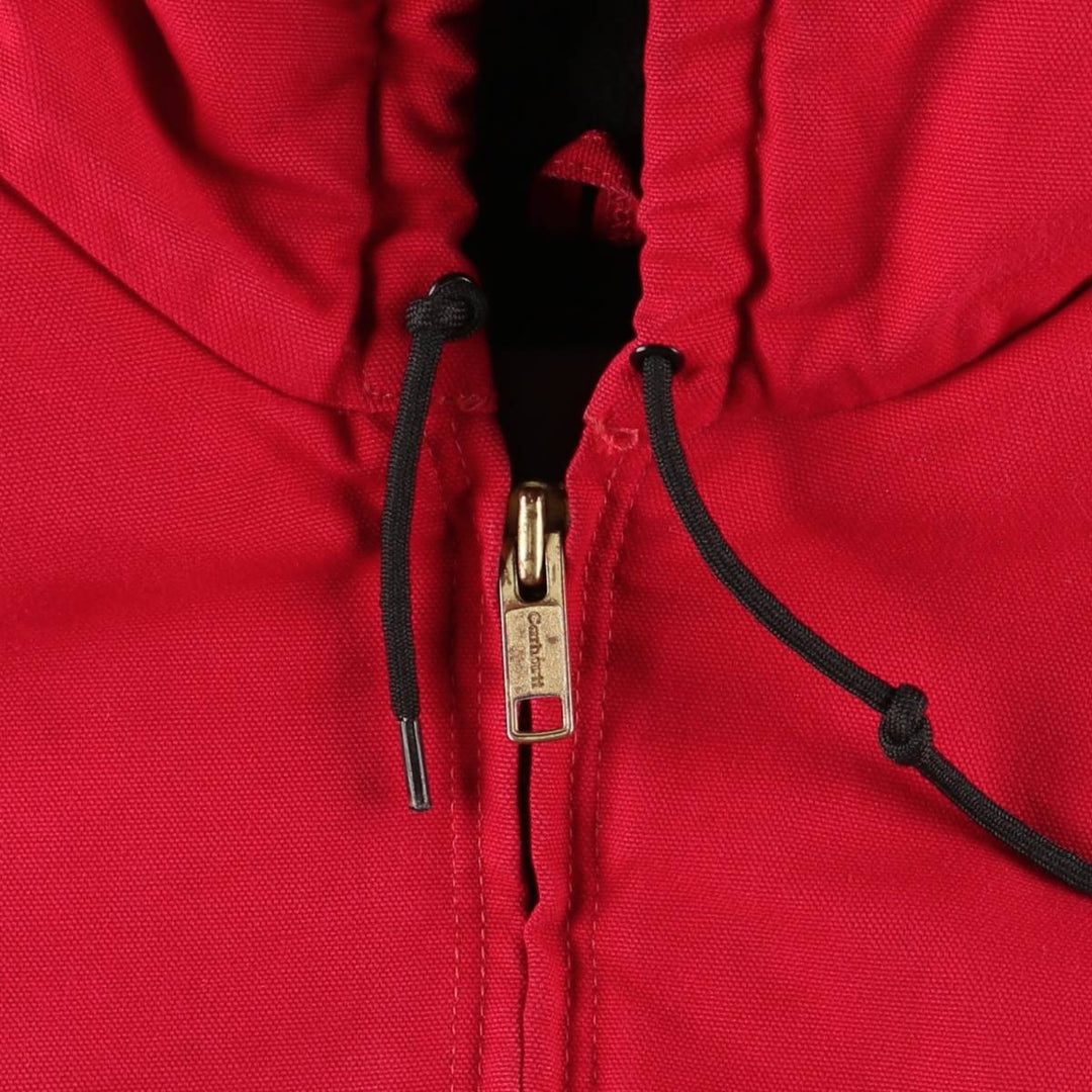 00'S Carhartt Active Jacket Duck Full Zip Parka Men's L size cotton red type Vintage Second Hand