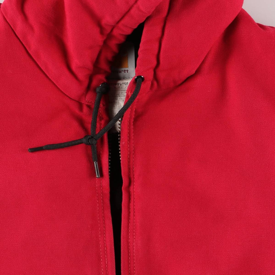 00'S Carhartt Active Jacket Duck Full Zip Parka Men's L size cotton red type Vintage Second Hand