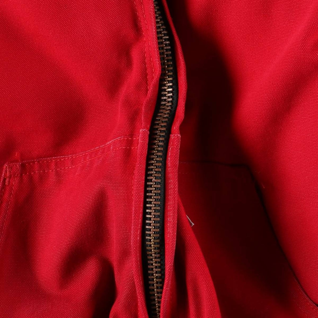 00'S Carhartt Active Jacket Duck Full Zip Parka Men's L size cotton red type Vintage Second Hand