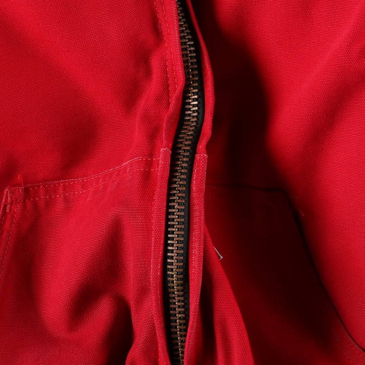 00'S Carhartt Active Jacket Duck Full Zip Parka Men's L size cotton red type Vintage Second Hand