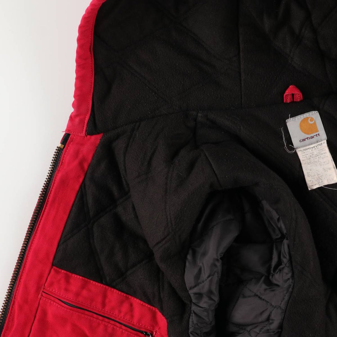 00'S Carhartt Active Jacket Duck Full Zip Parka Men's L size cotton red type Vintage Second Hand