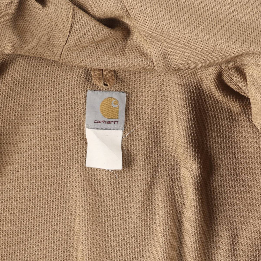 Carhartt Active Jacket Duck Full Zip Hoodie Men's XXL unclear Beige type Vintage Second Hand