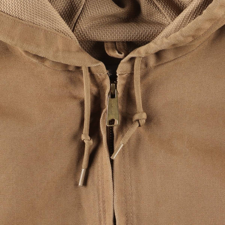 Carhartt Active Jacket Duck Full Zip Hoodie Men's XXL unclear Beige type Vintage Second Hand