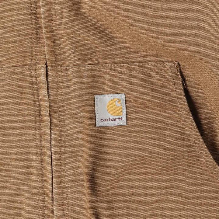 Carhartt Active Jacket Duck Full Zip Hoodie Men's XXL unclear Beige type Vintage Second Hand