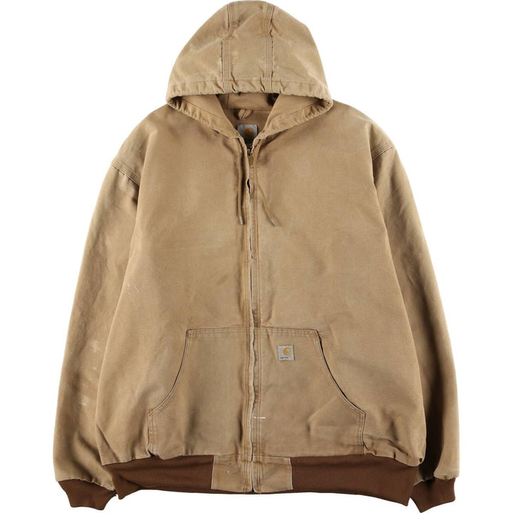 Carhartt Active Jacket, Duck Full-Zip Hoodie, Men's Size XXXXL unclear Beige type Vintage Second Hand