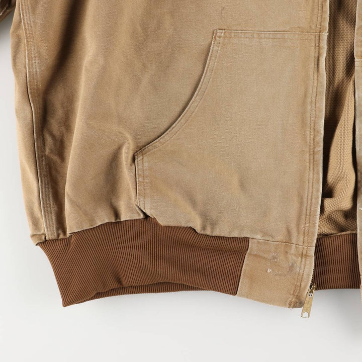 Carhartt Active Jacket, Duck Full-Zip Hoodie, Men's Size XXXXL unclear Beige type Vintage Second Hand