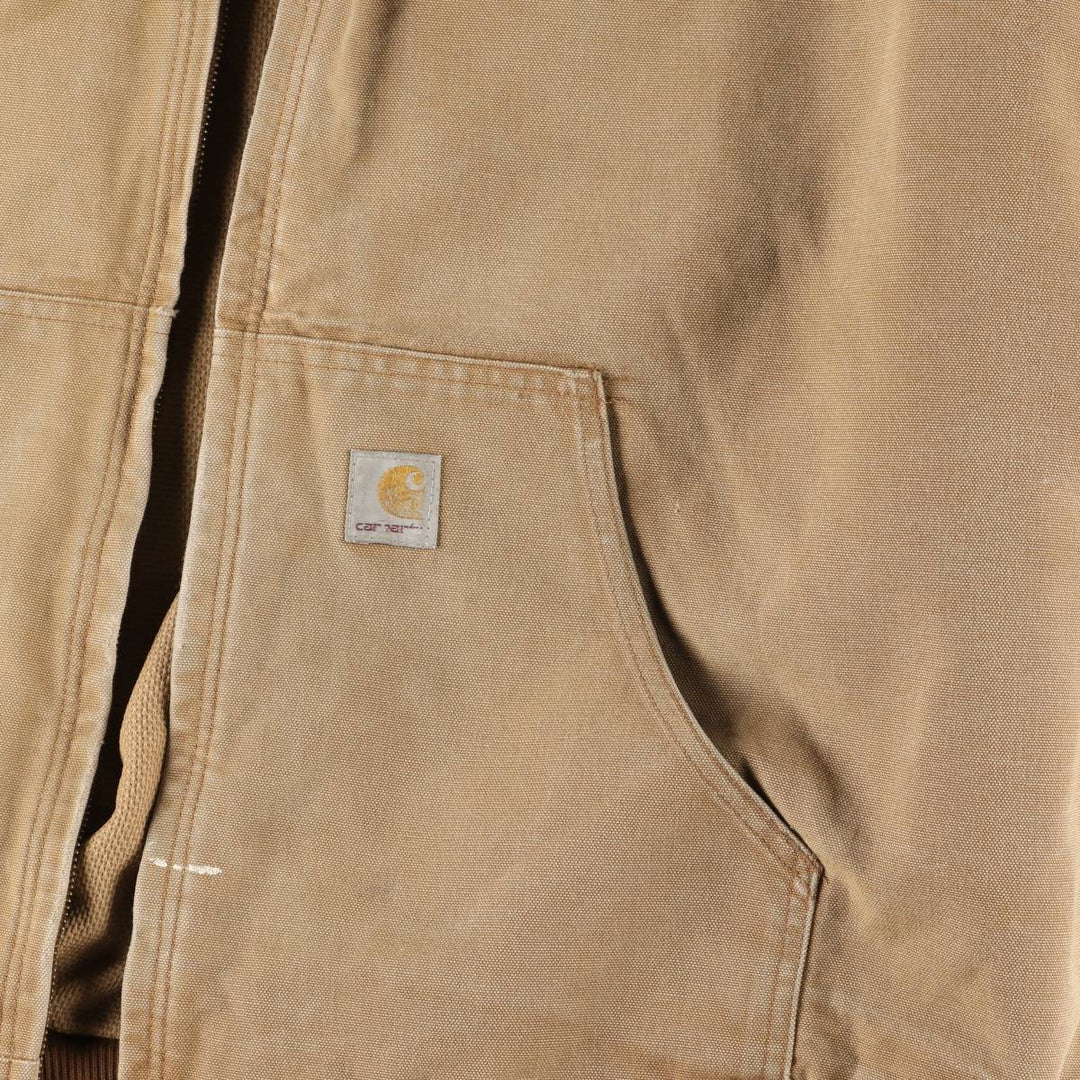 Carhartt Active Jacket, Duck Full-Zip Hoodie, Men's Size XXXXL unclear Beige type Vintage Second Hand
