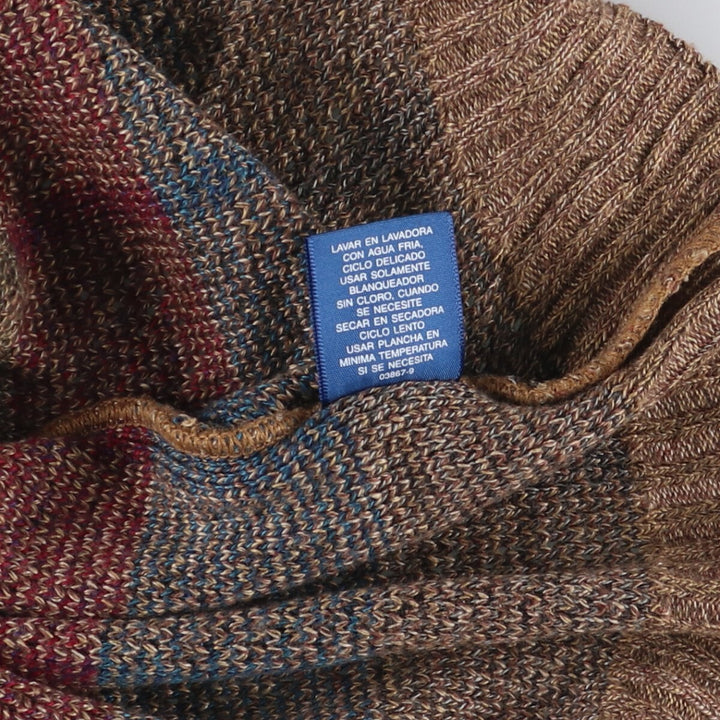 TOWN CRAFT All-Over Print Acrylic Knit Sweater, Men's Size XL acrylic brown type Vintage Second Hand