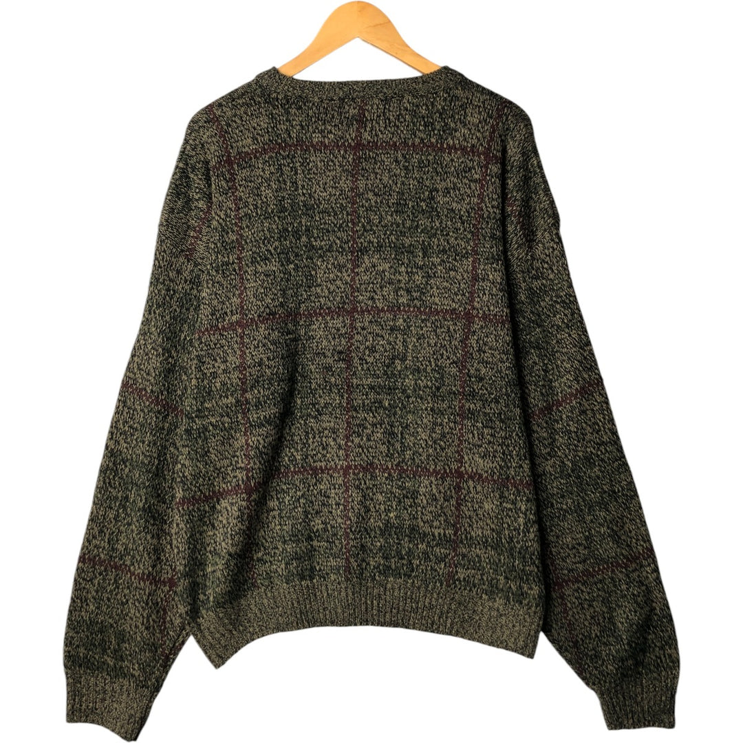 BASIC EDITIONS Acrylic Knit Sweater Men's XL acrylic Khaki type Vintage Second Hand