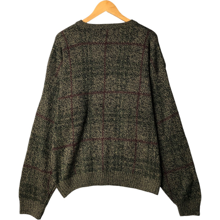 BASIC EDITIONS Acrylic Knit Sweater Men's XL acrylic Khaki type Vintage Second Hand