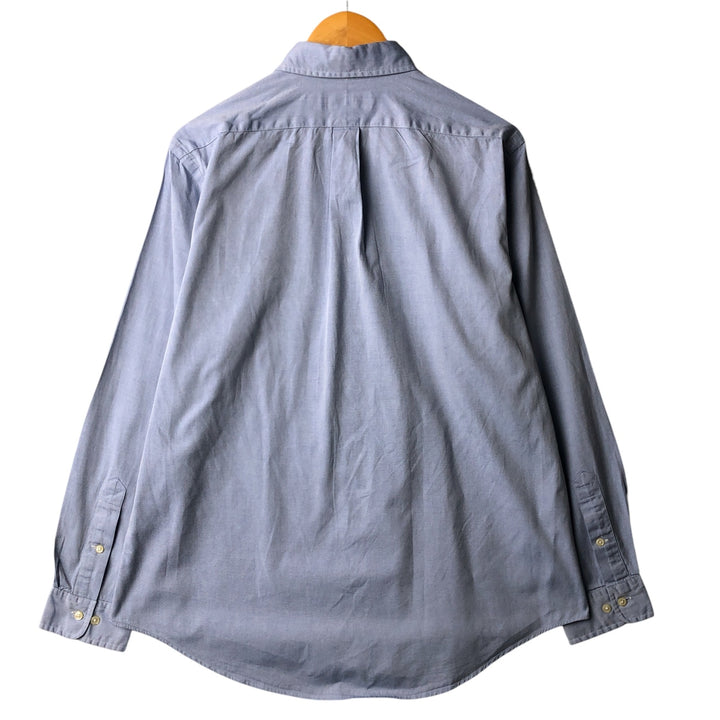 Ralph Lauren CUSTOM FIT long sleeve button down shirt, men's size L cotton Blue type light blue Vintage Second Hand