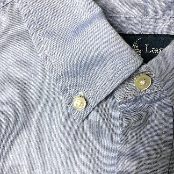 Ralph Lauren Classic Fit Long Sleeve Button Down Shirt, Men's Size L cotton Blue type light blue Vintage Second Hand