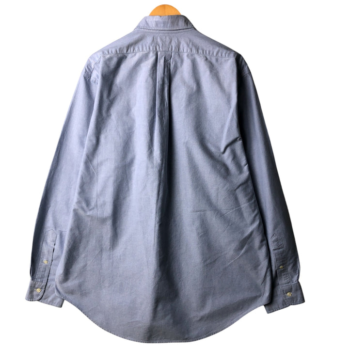 Ralph Lauren YARMOUTH long sleeve button down shirt, men's XL size cotton Blue type light blue Vintage Second Hand