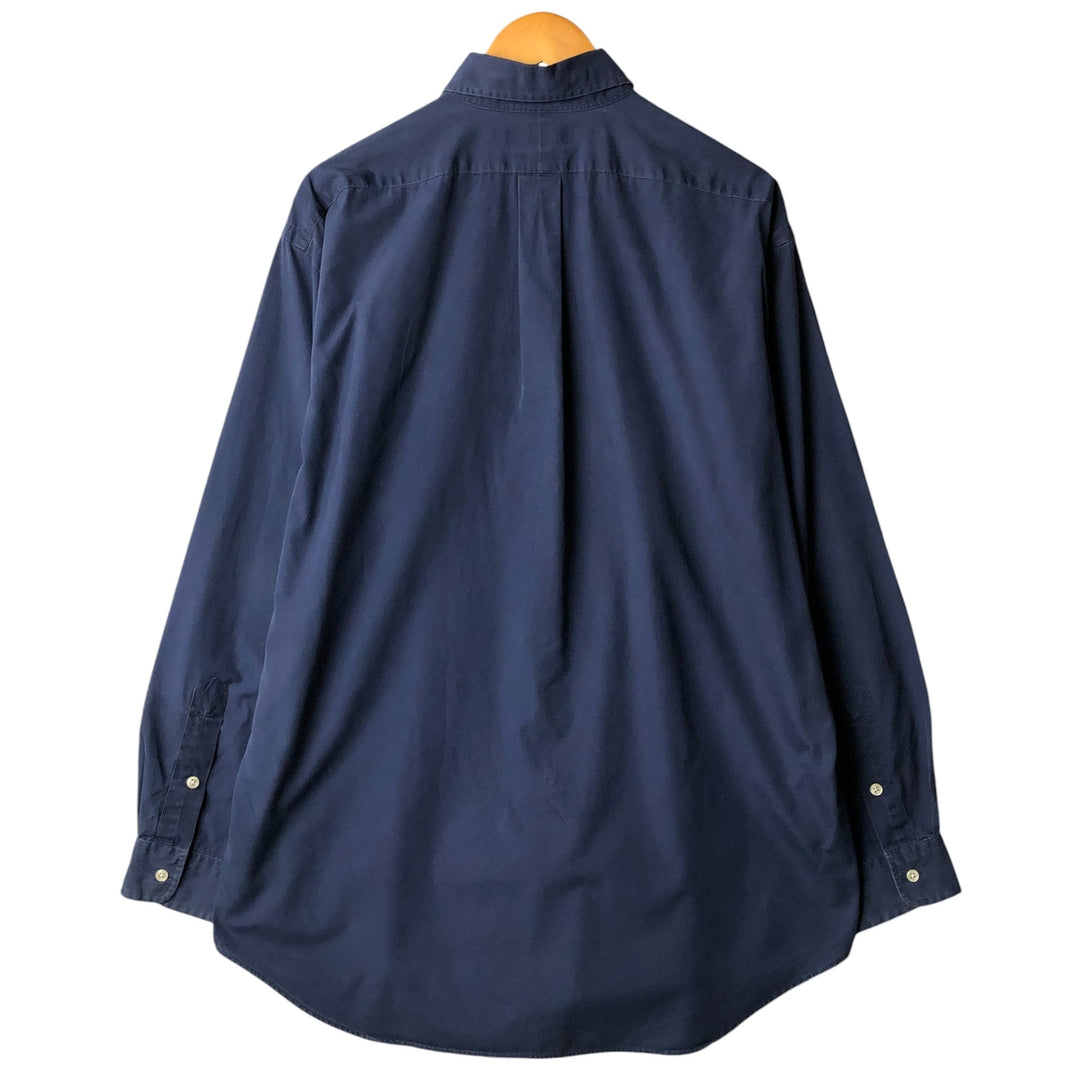 Ralph Lauren BLAKE long sleeve button down shirt, men's size L cotton navy blue type Vintage Second Hand