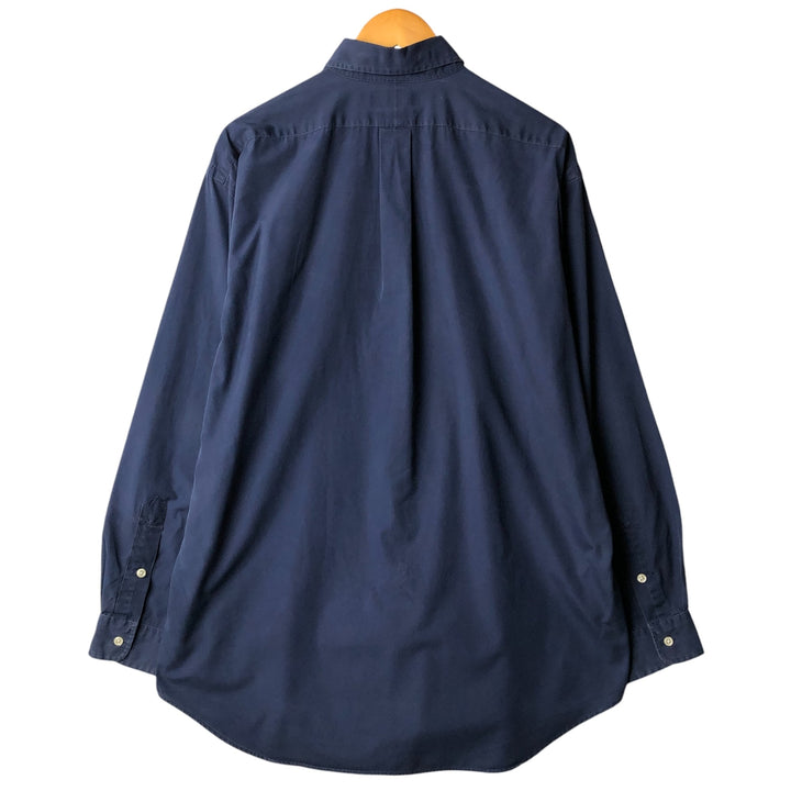 Ralph Lauren BLAKE long sleeve button down shirt, men's size L cotton navy blue type Vintage Second Hand