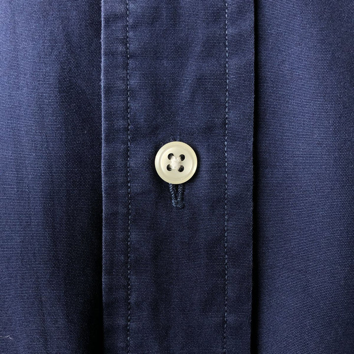 Ralph Lauren BLAKE long sleeve button down shirt, men's size L cotton navy blue type Vintage Second Hand