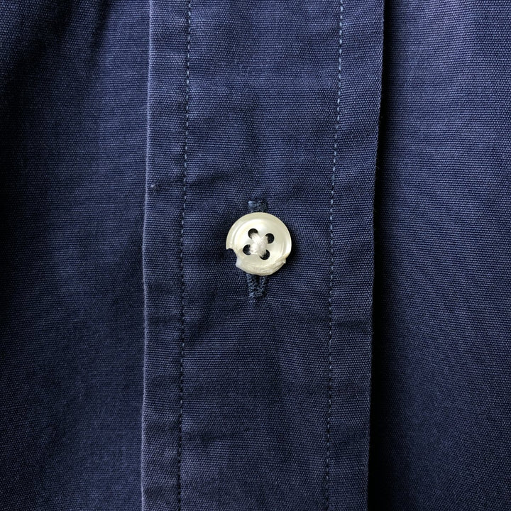 Ralph Lauren BLAKE long sleeve button down shirt, men's size L cotton navy blue type Vintage Second Hand