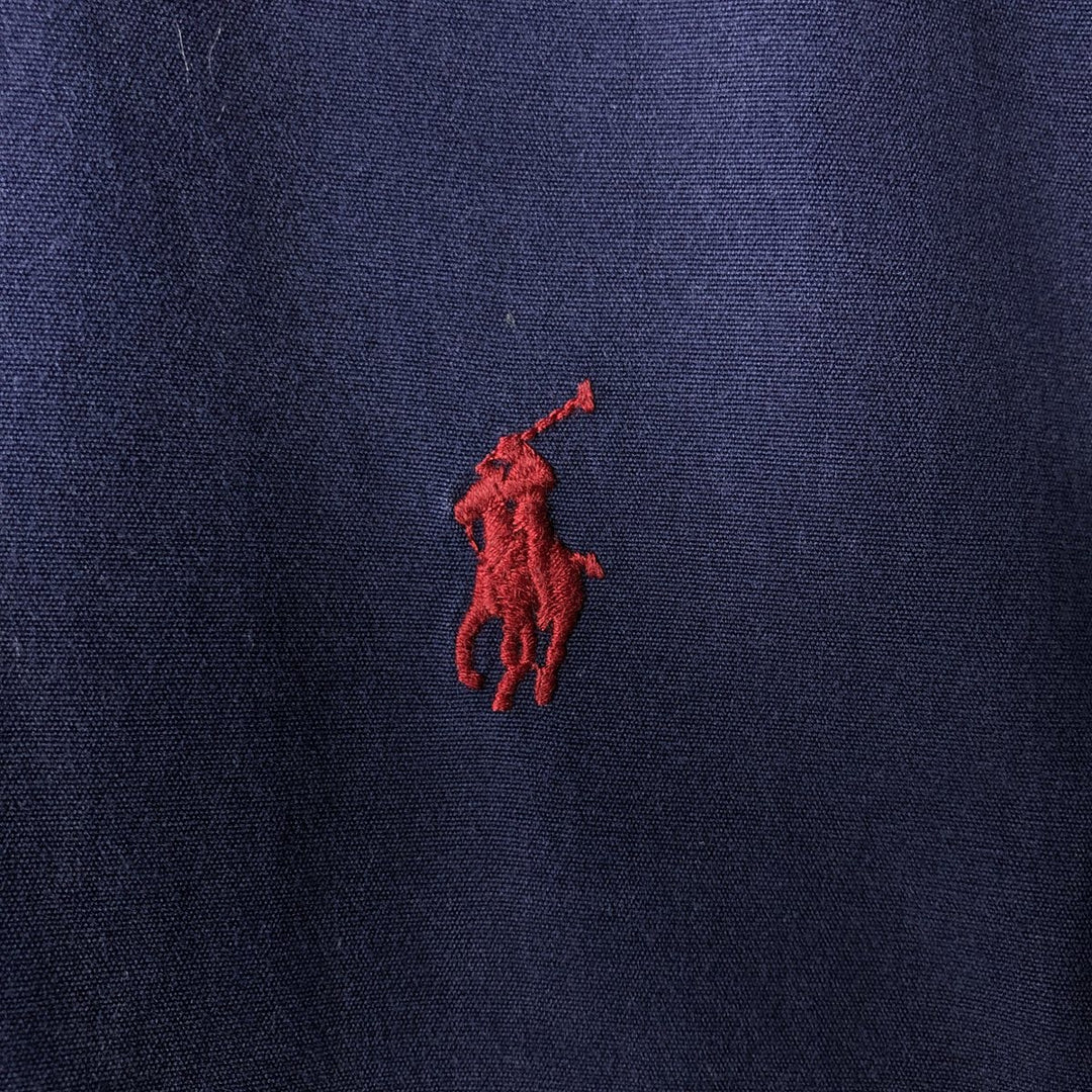 Ralph Lauren long sleeve button down shirt, men's size L cotton navy blue type Vintage Second Hand