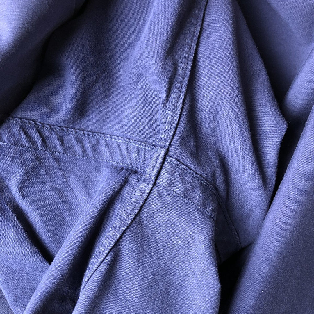 Ralph Lauren long sleeve button down shirt, men's size L cotton navy blue type Vintage Second Hand