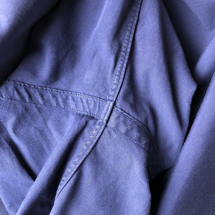 Ralph Lauren long sleeve button down shirt, men's size L cotton navy blue type Vintage Second Hand
