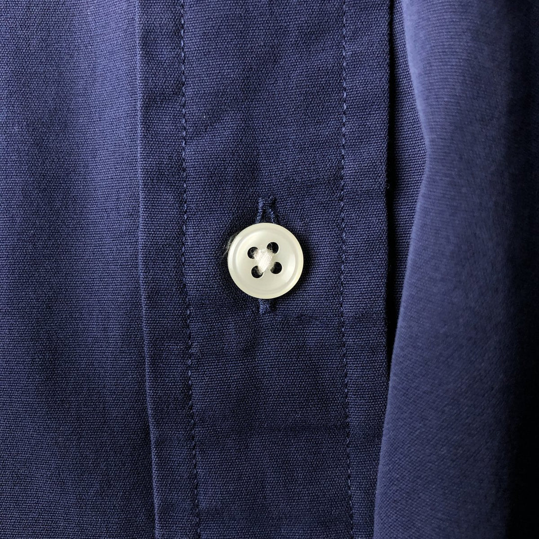 Ralph Lauren long sleeve button down shirt, men's size L cotton navy blue type Vintage Second Hand