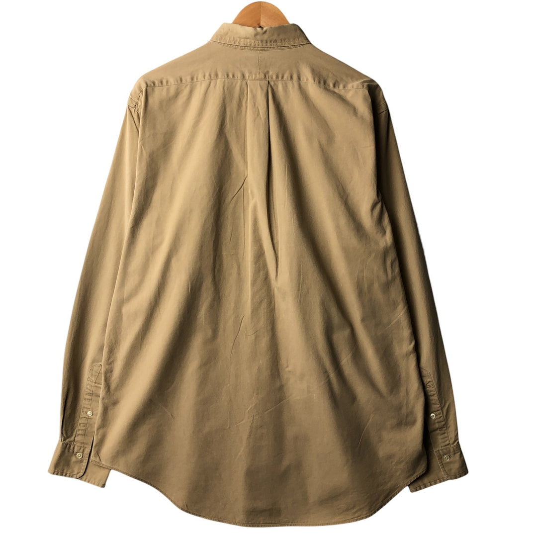 Ralph Lauren long sleeve button down shirt, men's XL size cotton Beige type Vintage Second Hand