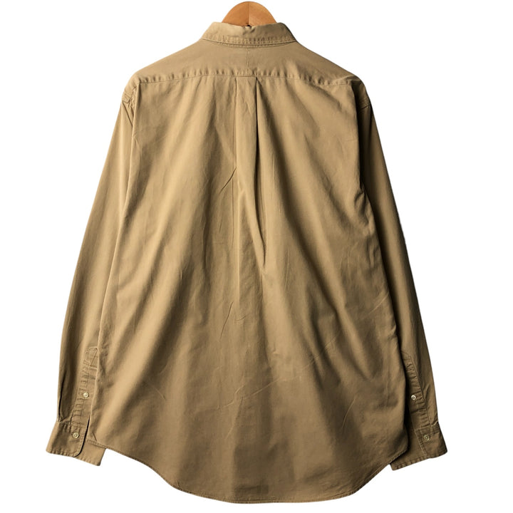 Ralph Lauren long sleeve button down shirt, men's XL size cotton Beige type Vintage Second Hand