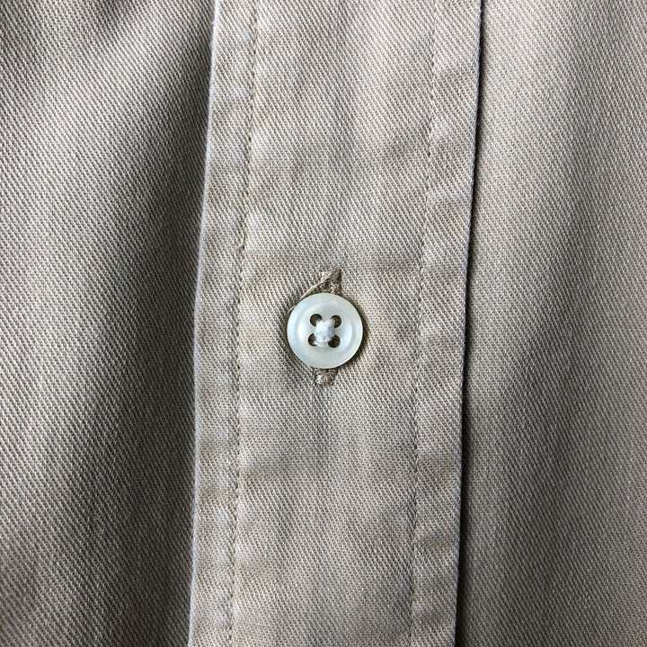 Ralph Lauren long sleeve button down shirt, men's XL size cotton Beige type Vintage Second Hand