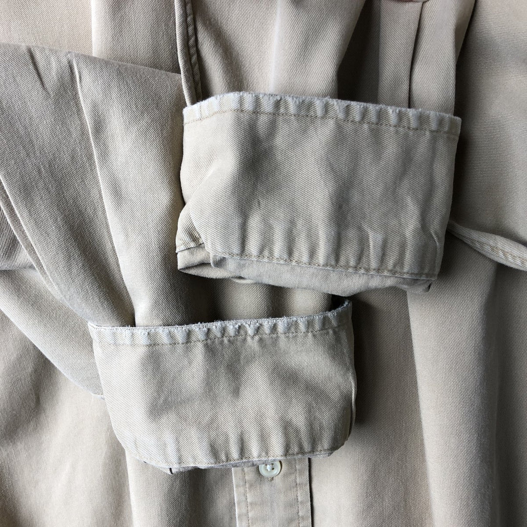 Ralph Lauren long sleeve button down shirt, men's XL size cotton Beige type Vintage Second Hand