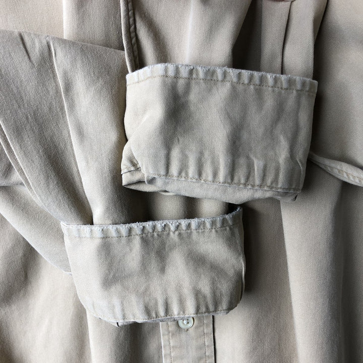 Ralph Lauren long sleeve button down shirt, men's XL size cotton Beige type Vintage Second Hand