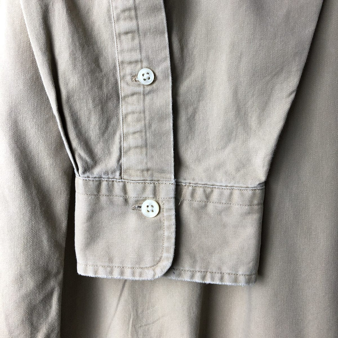 Ralph Lauren long sleeve button down shirt, men's XL size cotton Beige type Vintage Second Hand