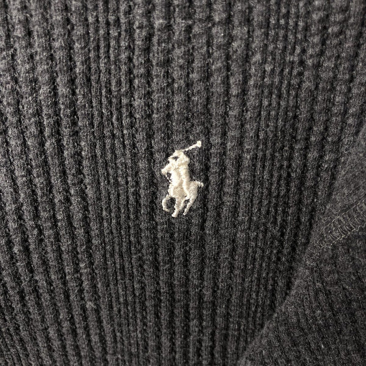 Ralph Lauren POLO by Ralph Lauren Underwear Thermal T-Shirt, Waffle, Men's XL cotton black type Vintage Second Hand