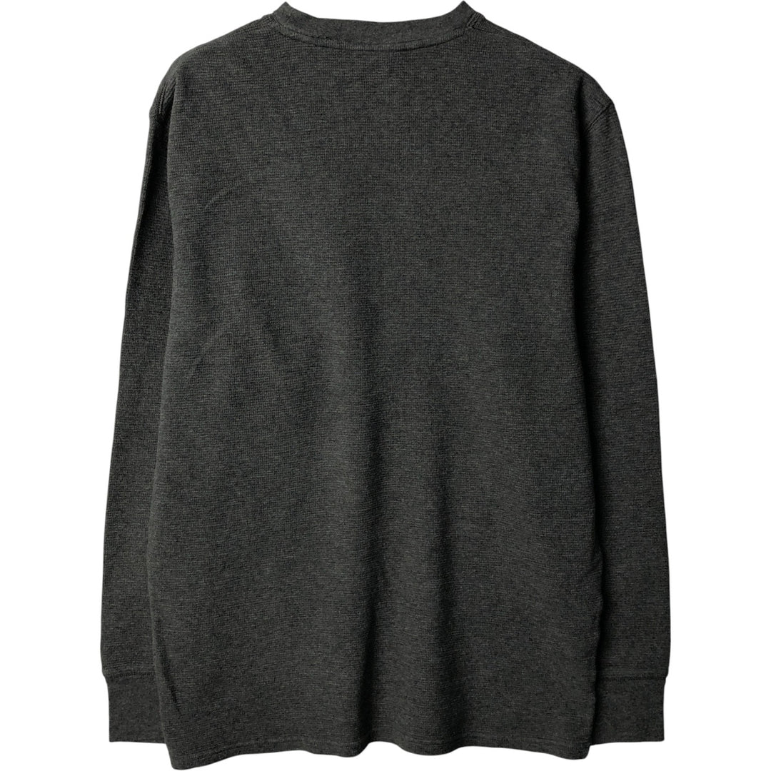 Ralph Lauren POLO RALPH LAUREN Thermal Ron T Waffle Men's L size cotton Charcoal Vintage Second Hand