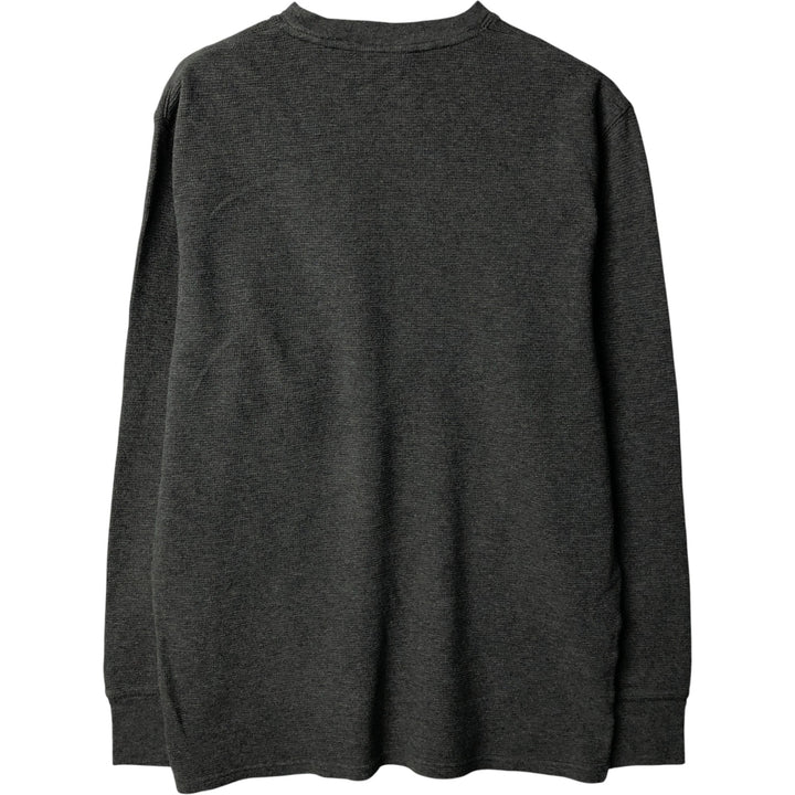 Ralph Lauren POLO RALPH LAUREN Thermal Ron T Waffle Men's L size cotton Charcoal Vintage Second Hand