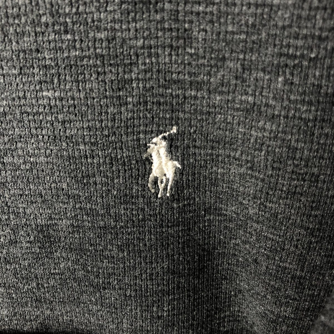 Ralph Lauren POLO RALPH LAUREN Thermal Ron T Waffle Men's L size cotton Charcoal Vintage Second Hand