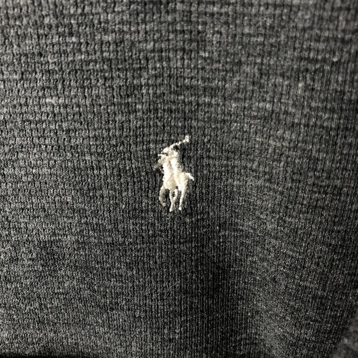 Ralph Lauren POLO RALPH LAUREN Thermal Ron T Waffle Men's L size cotton Charcoal Vintage Second Hand