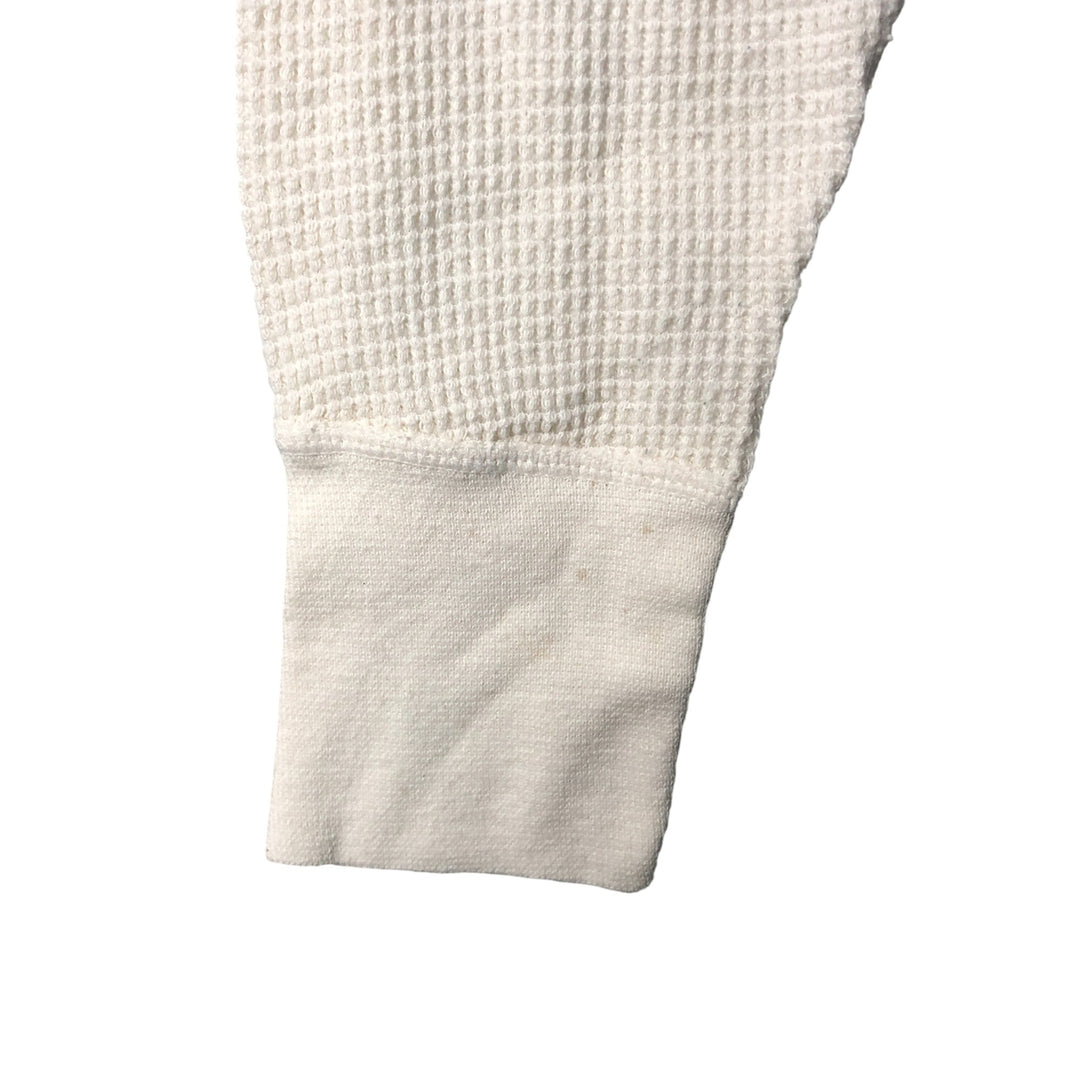 Vintage 90'S JE MORGAN Thermal Long T-shirt, waffle, Made in USA, Men's Size Small cotton pale white type Vintage Second Hand